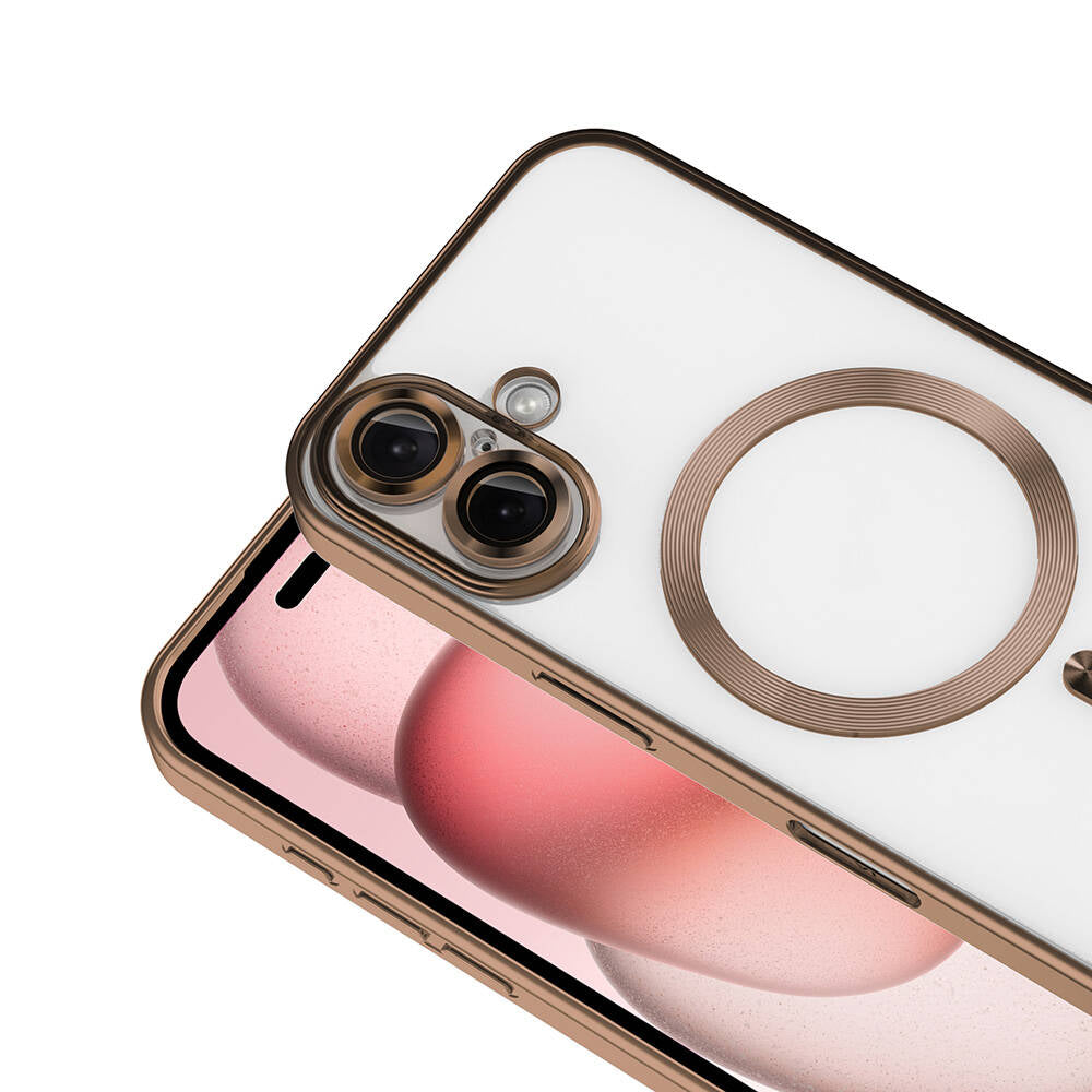 Apple iPhone 16 Plus Kılıf Kamera Korumalı M-safe Wireless Şarj Özellikli Zore Demre Kapak