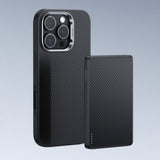 Apple iPhone 16 Plus Kılıf Karbon Fiber M-safe Şarj Özellikli Benks Hybrid ArmorPro 600D Kevlar Kapak