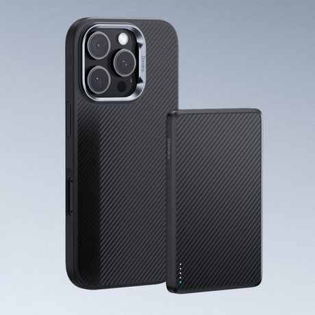 Apple iPhone 16 Plus Kılıf Karbon Fiber M-safe Şarj Özellikli Benks Hybrid ArmorPro 600D Kevlar Kapak