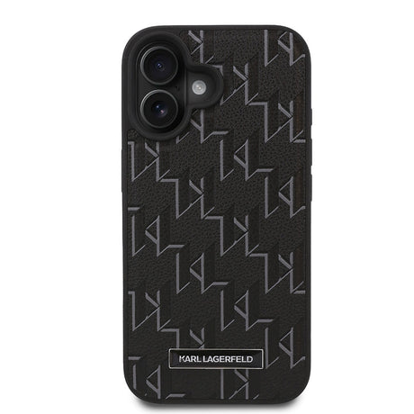 Apple iPhone 16 Plus Kılıf Karl Lagerfeld Orjinal Lisanslı M-safe Şarj Özellikli KL Yazılı Hot Stamp Kapak