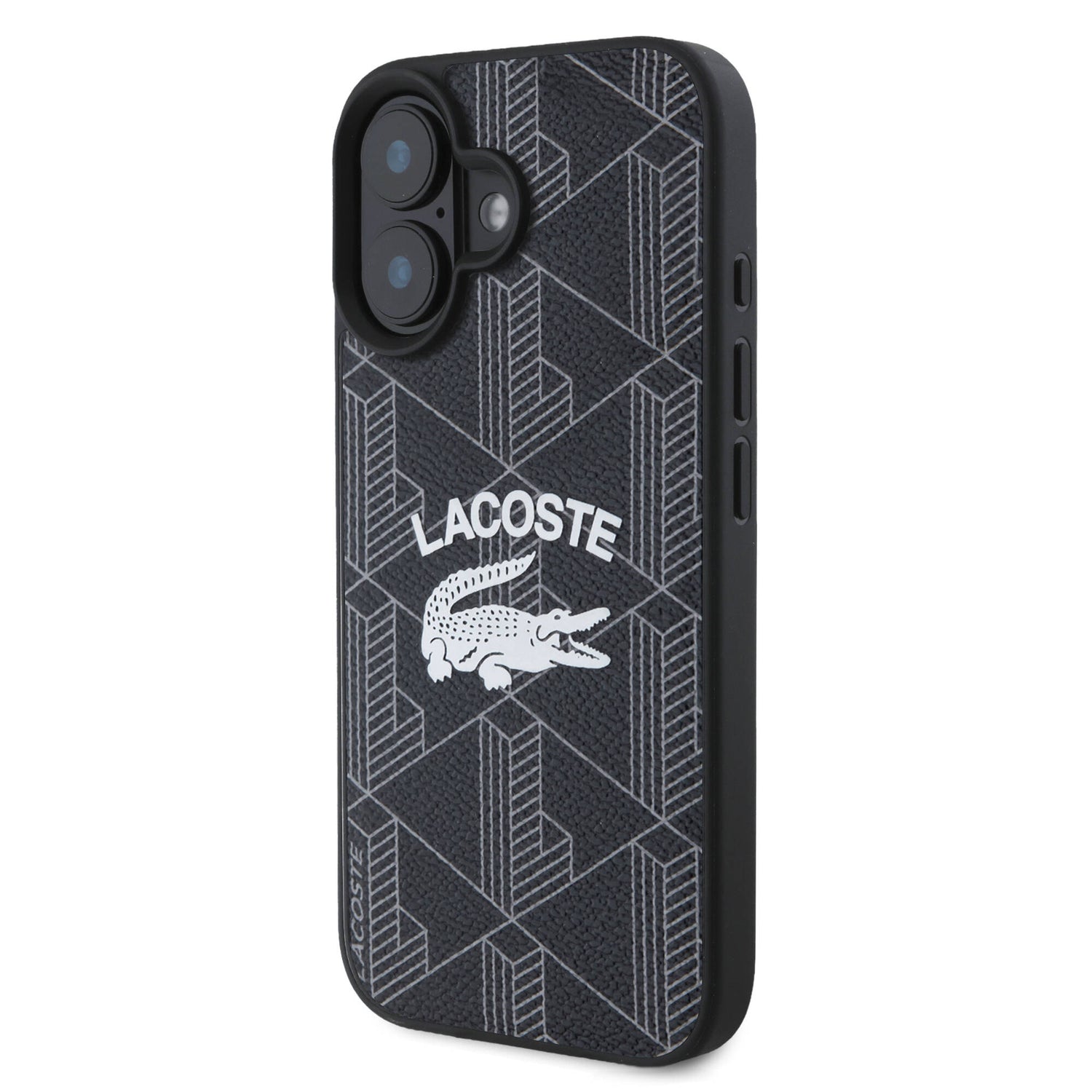 Apple iPhone 16 Plus Kılıf Lacoste Orjinal Lisanslı M-safe Şarj Özellikli Mono Vintage Logo Kapak