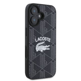 Apple iPhone 16 Plus Kılıf Lacoste Orjinal Lisanslı M-safe Şarj Özellikli Mono Vintage Logo Kapak