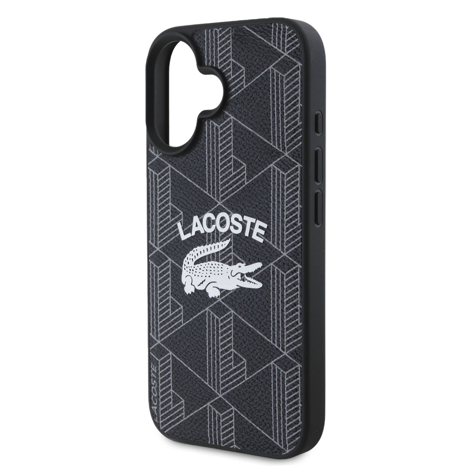 Apple iPhone 16 Plus Kılıf Lacoste Orjinal Lisanslı M-safe Şarj Özellikli Mono Vintage Logo Kapak