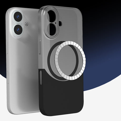 Apple iPhone 16 Plus Kılıf M-Safe Şarj Özellikli Mıknatıslı Zore Duble Kapak