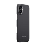 Apple iPhone 16 Plus Kılıf M-safe Şarj Özellikli 600D Aramid Fiber Pitaka Ultra-Slim Classic Serisi Black-Grey Twill Kapak