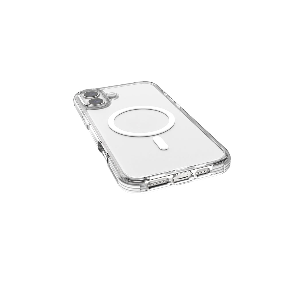Apple iPhone 16 Plus Kılıf M-safe Şarj Özellikli Airbag Tasarımlı Raptic Clear Serisi Şeffaf Kapak