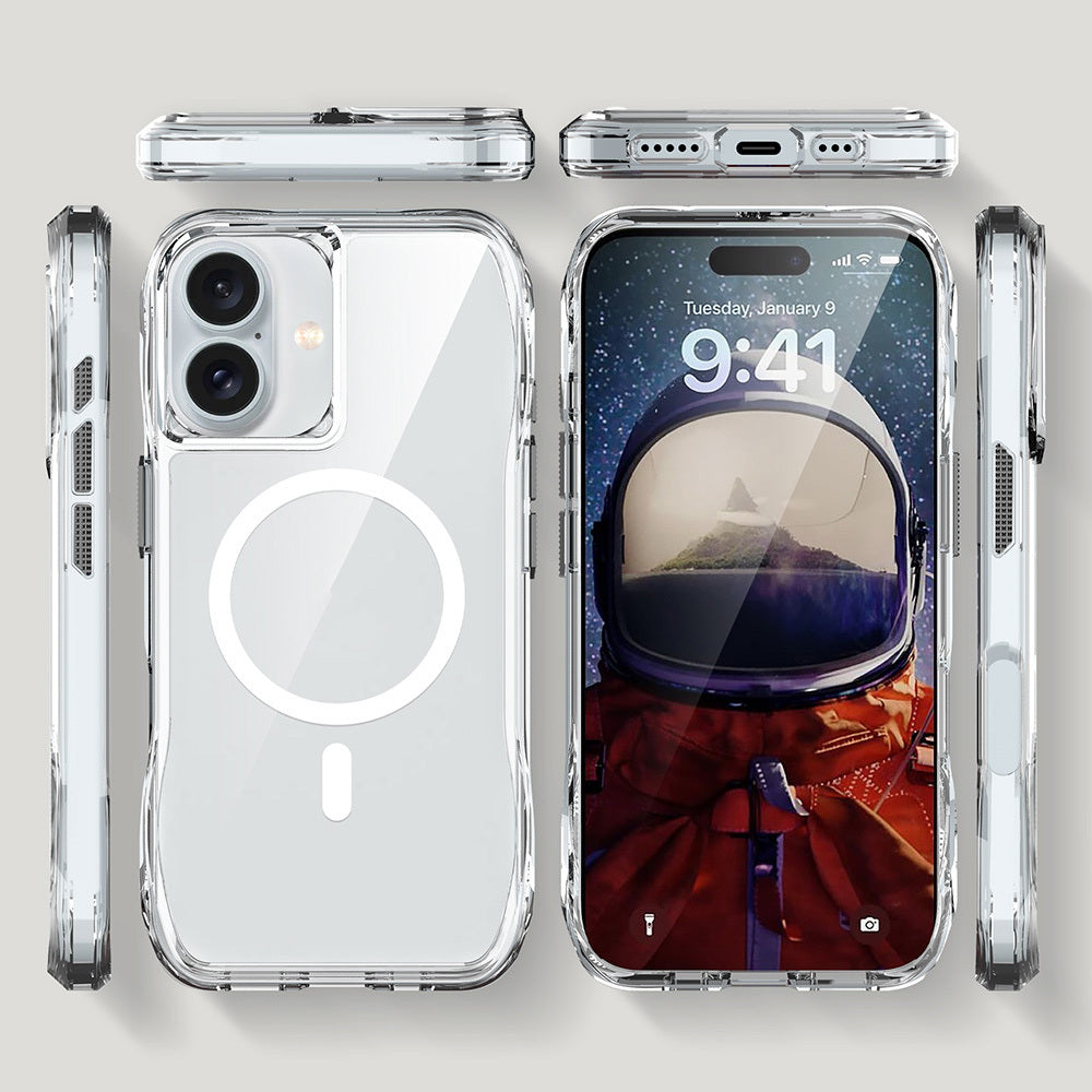Apple iPhone 16 Plus Kılıf M-safe Şarj Özellikli Airbagli Şeffaf Zore İncek Kapak