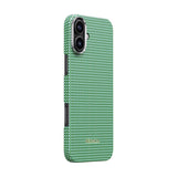 Apple iPhone 16 Plus Kılıf M-safe Şarj Özellikli Aramid Fiber Pitaka Ultra-Slim Classic Serisi Forest Green Kapak