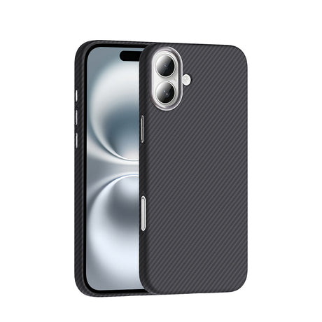 Apple iPhone 16 Plus Kılıf M-safe Şarj Özellikli Karbon Fiber Görünümlü Zore Gros Kapak