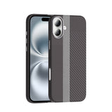 Apple iPhone 16 Plus Kılıf M-safe Şarj Özellikli Karbon Fiber Görünümlü Zore Gros Kapak