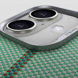 Apple iPhone 16 Plus Kılıf M-safe Şarj Özellikli Karbon Fiber Tasarımlı Benks Passion Green ArmorAir Kevlar Kapak