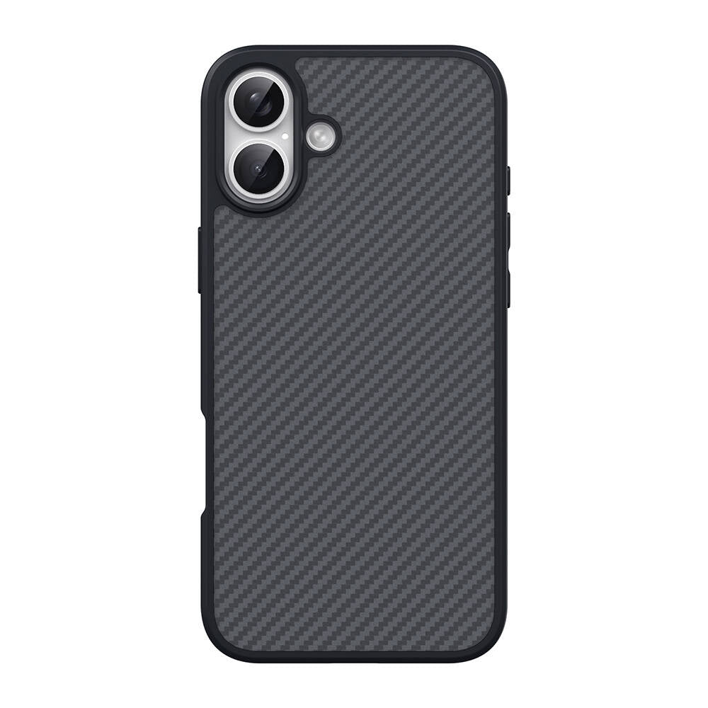 Apple iPhone 16 Plus Kılıf M-safe Şarj Özellikli Karbon Fiber Tasarımlı Zore Elnino Kapak