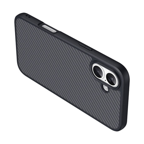 Apple iPhone 16 Plus Kılıf M-safe Şarj Özellikli Karbon Fiber Tasarımlı Zore Elnino Kapak