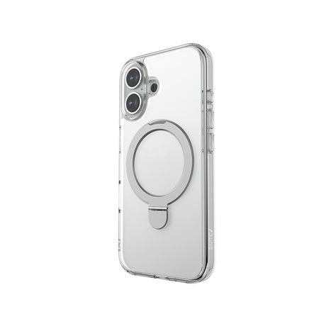 Apple iPhone 16 Plus Kılıf M-safe Şarj Özellikli Raptic Air Stand Serisi Buzlu Transparan Tasarımlı Standlı Kapak