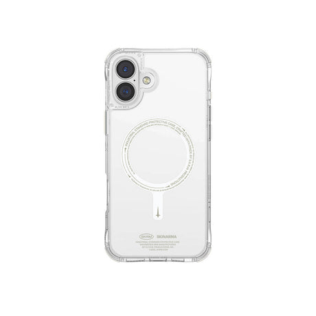 Apple iPhone 16 Plus Kılıf M-safe Şarj Özellikli Şeffaf Airbag Tasarımlı Skinarma Saido Nightglow Kapak