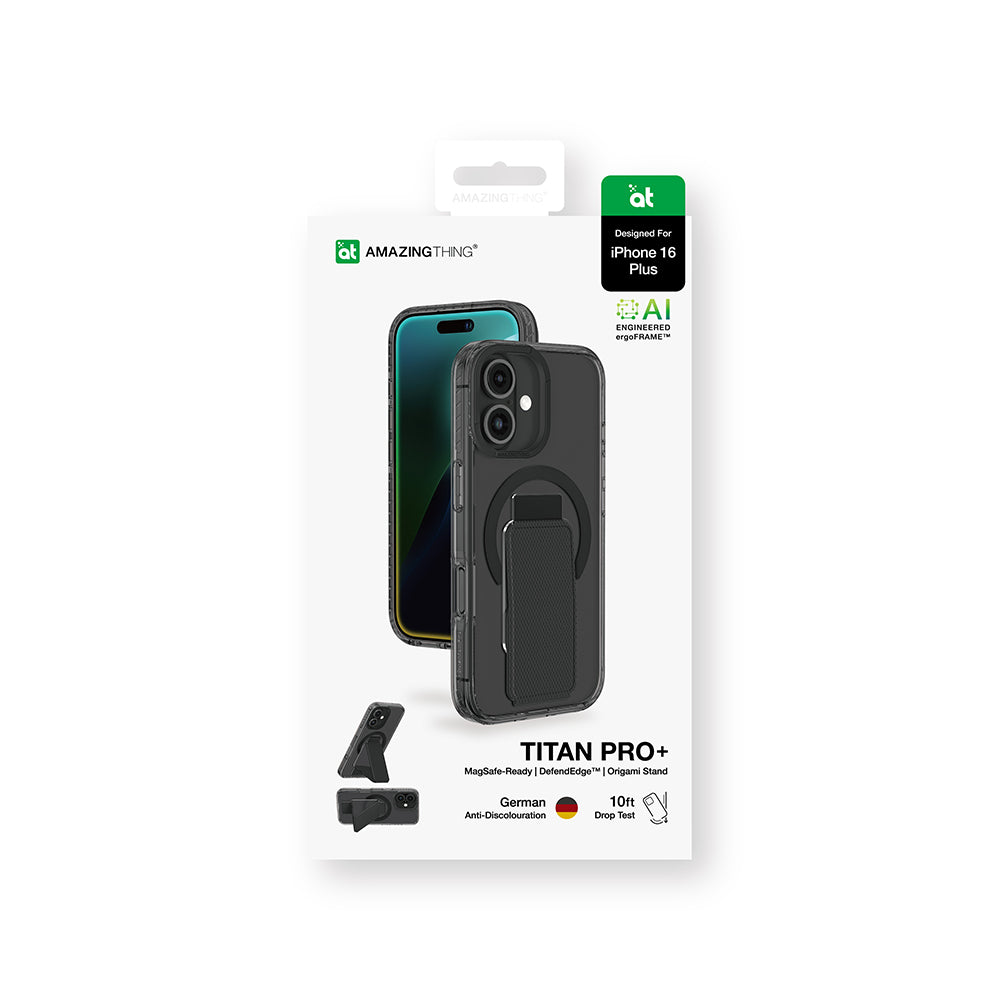 Apple iPhone 16 Plus Kılıf M-safe Şarj Özellikli Standlı Amazingthing Titan Pro Plus Kapak