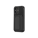 Apple iPhone 16 Plus Kılıf M-safe Şarj Özellikli Standlı Kartlıklı Set Amazinghing Glamour Luxe Serisi Kapak