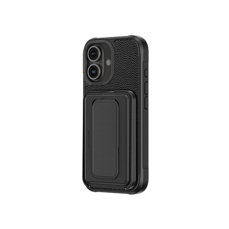 Apple iPhone 16 Plus Kılıf M-safe Şarj Özellikli Standlı Kartlıklı Set Amazinghing Glamour Luxe Serisi Kapak