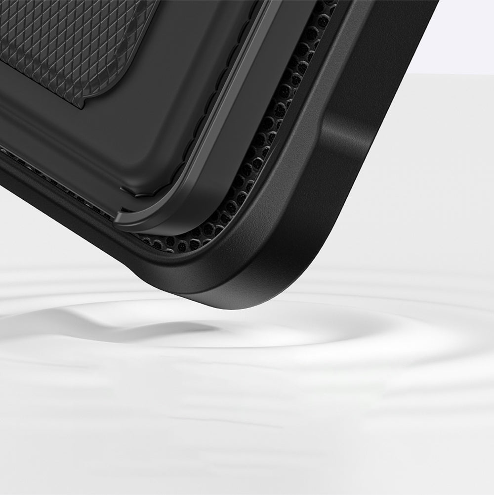 Apple iPhone 16 Plus Kılıf M-safe Şarj Özellikli Standlı Kartlıklı Set Amazinghing Glamour Luxe Serisi Kapak