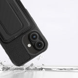 Apple iPhone 16 Plus Kılıf M-safe Şarj Özellikli Standlı Kartlıklı Set Amazinghing Glamour Luxe Serisi Kapak
