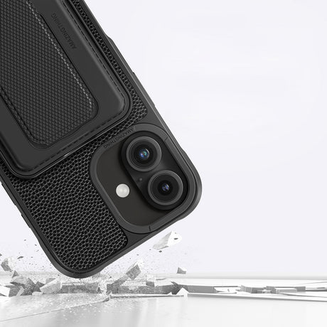 Apple iPhone 16 Plus Kılıf M-safe Şarj Özellikli Standlı Kartlıklı Set Amazinghing Glamour Luxe Serisi Kapak