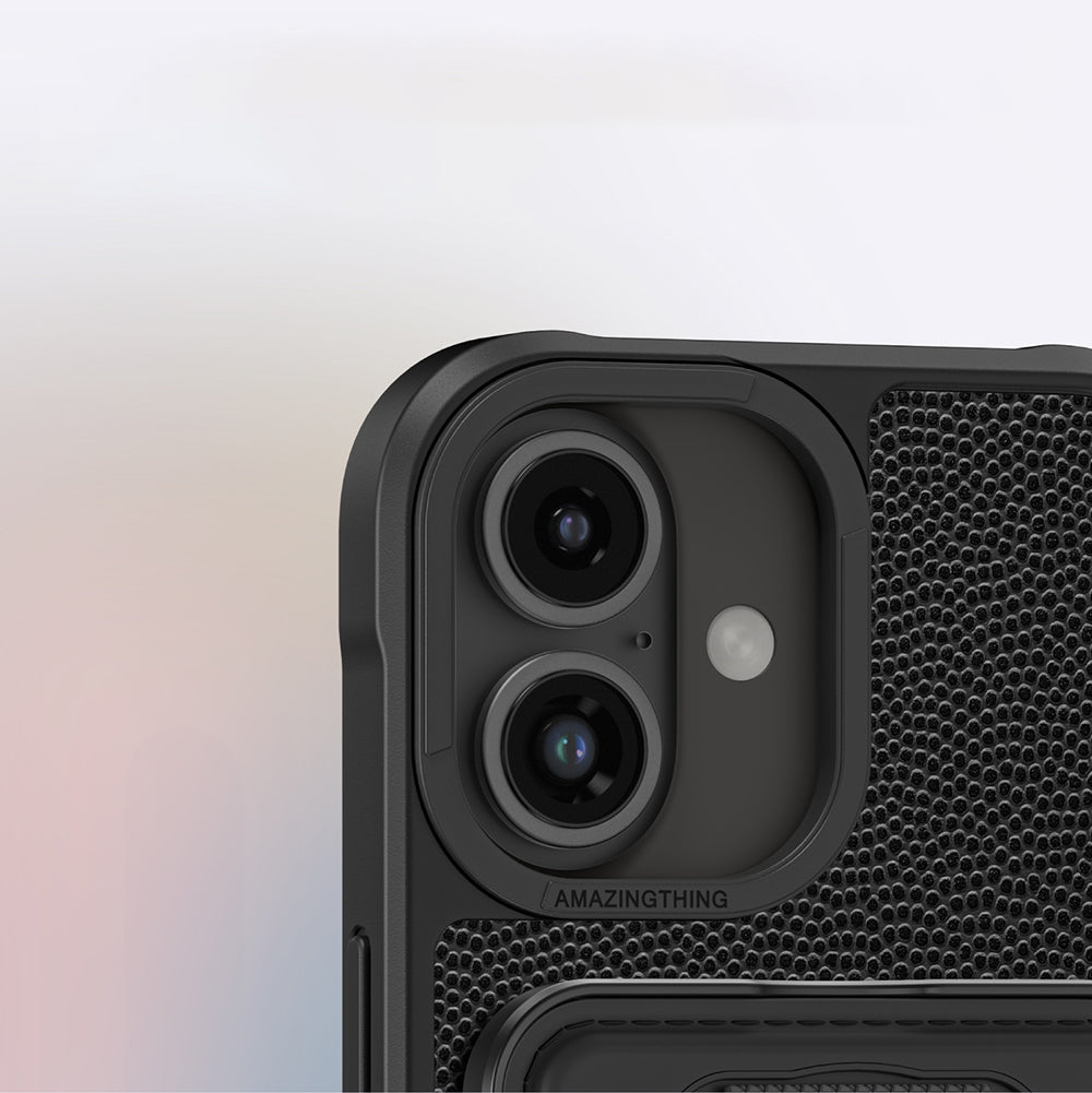 Apple iPhone 16 Plus Kılıf M-safe Şarj Özellikli Standlı Kartlıklı Set Amazinghing Glamour Luxe Serisi Kapak