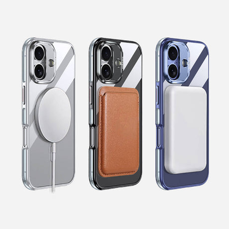 Apple iPhone 16 Plus Kılıf M-safe Şarj Özellikli Wlons Standlı Efsane Kapak
