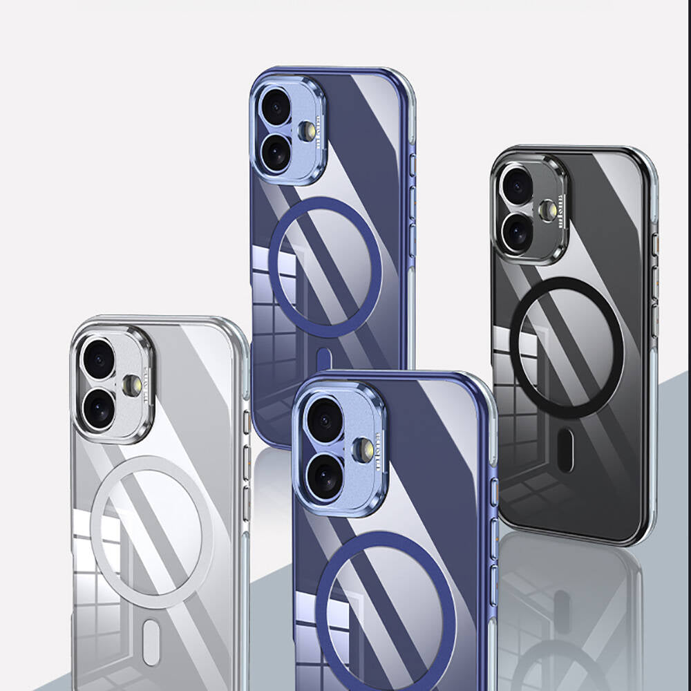 Apple iPhone 16 Plus Kılıf M-safe Şarj Özellikli Wlons Standlı Efsane Kapak