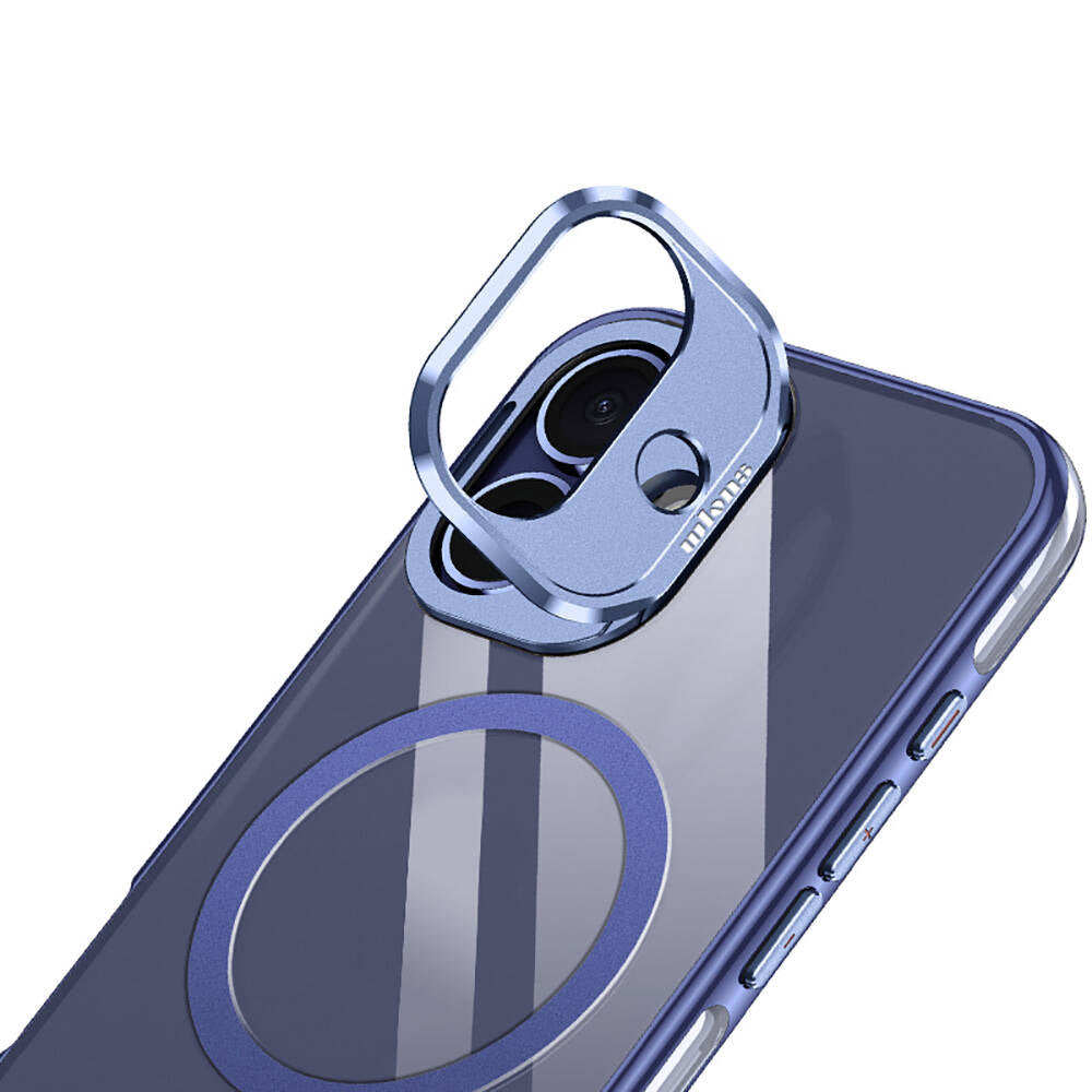 Apple iPhone 16 Plus Kılıf M-safe Şarj Özellikli Wlons Standlı Efsane Kapak