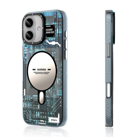 Apple iPhone 16 Plus Kılıf M-safe Şarj Özellikli Youngkit Technology Serisi Kapak