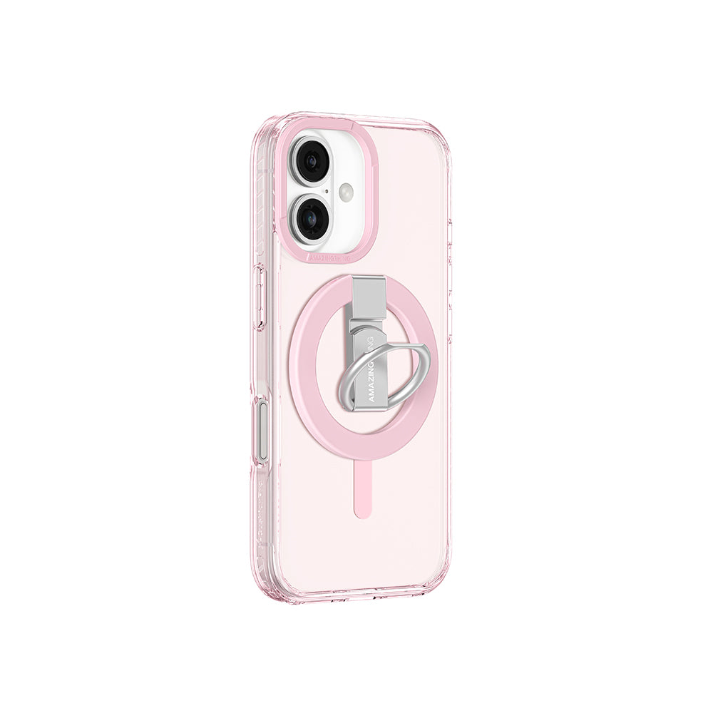 Apple iPhone 16 Plus Kılıf M-safe Şarj Özellikli Yüzük Standlı Amazingthing Titan Pro Serisi Kapak