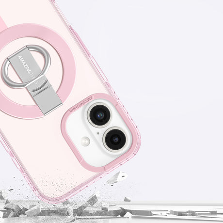 Apple iPhone 16 Plus Kılıf M-safe Şarj Özellikli Yüzük Standlı Amazingthing Titan Pro Serisi Kapak