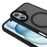 Apple iPhone 16 Plus Kılıf Mat Arka Yüzey Wireless Şarj Özellikli Zore Flet M-safe Kapak