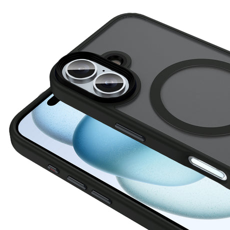 Apple iPhone 16 Plus Kılıf Mat Arka Yüzey Wireless Şarj Özellikli Zore Flet M-safe Kapak