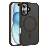 Apple iPhone 16 Plus Kılıf Mat Arka Yüzey Wireless Şarj Özellikli Zore Flet M-safe Kapak