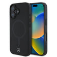 Apple iPhone 16 Plus Kılıf Mercedes Benz M-safe Şarj Özellikli Yumuşak Deri Orjinal Lisanslı Kapak