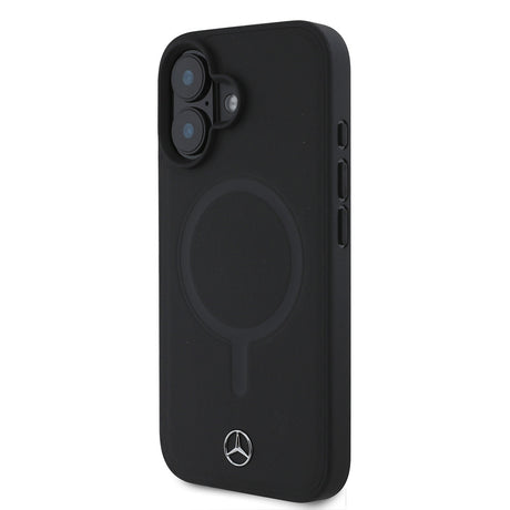 Apple iPhone 16 Plus Kılıf Mercedes Benz M-safe Şarj Özellikli Yumuşak Deri Orjinal Lisanslı Kapak