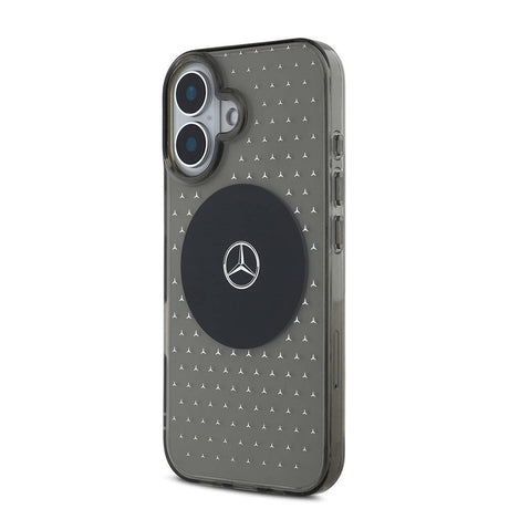 Apple iPhone 16 Plus Kılıf Mercedes Benz Orjinal Lisanslı M-safe Şarj Özellikli Yıldız Desenli Transparan Kapak