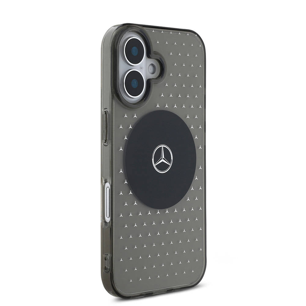 Apple iPhone 16 Plus Kılıf Mercedes Benz Orjinal Lisanslı M-safe Şarj Özellikli Yıldız Desenli Transparan Kapak