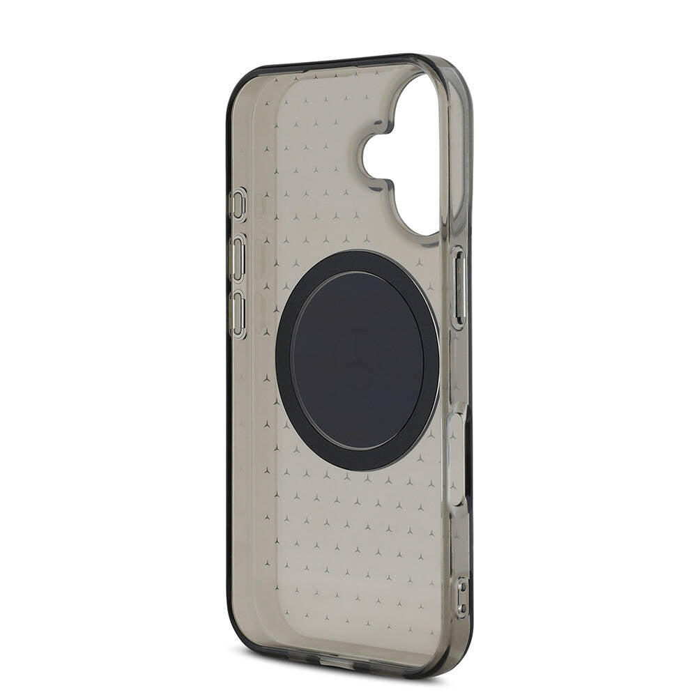 Apple iPhone 16 Plus Kılıf Mercedes Benz Orjinal Lisanslı M-safe Şarj Özellikli Yıldız Desenli Transparan Kapak