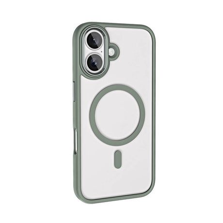Apple iPhone 16 Plus Kılıf Wireless Şarj Özellikli Zore Krom M-safe Silikon Kapak