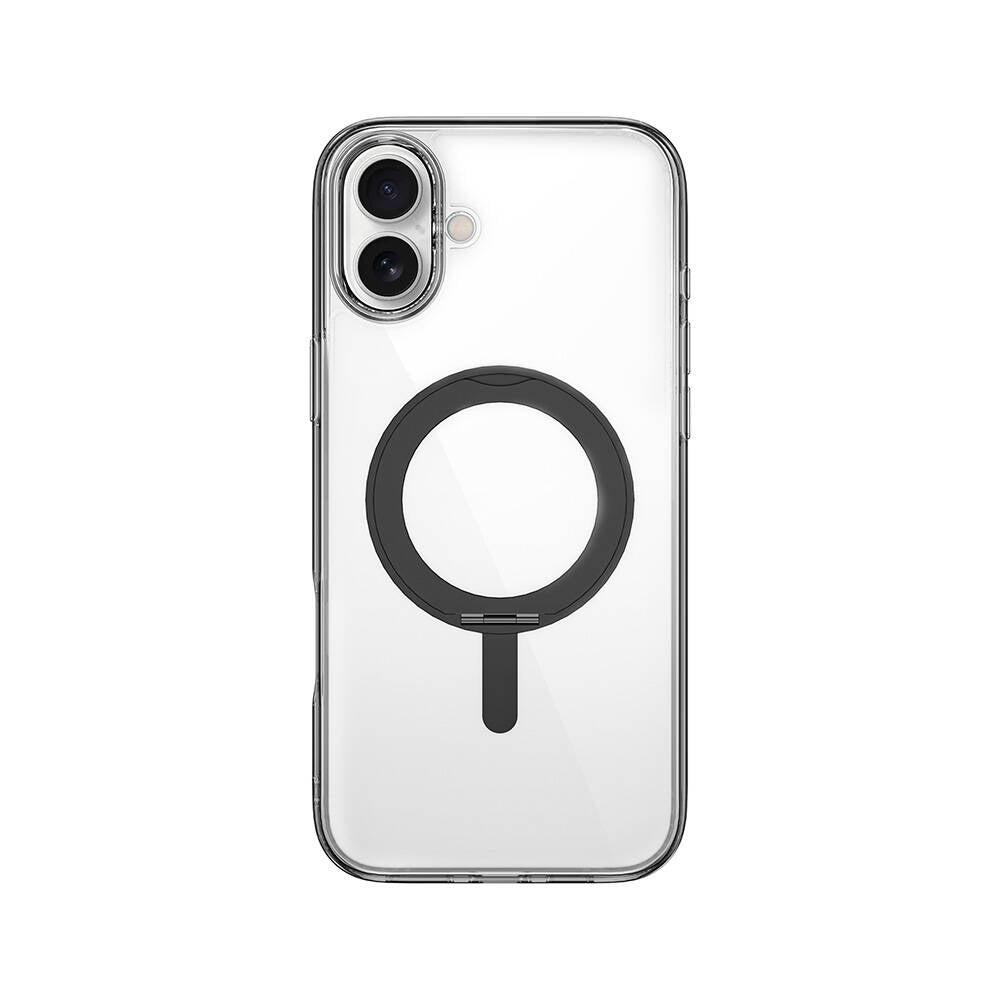 Apple iPhone 16 Plus Kılıf Wiwu MCC-201 iShield Ultra Serisi M-safe Şarj Özellikli Standlı Crystal Sert PC Kapak