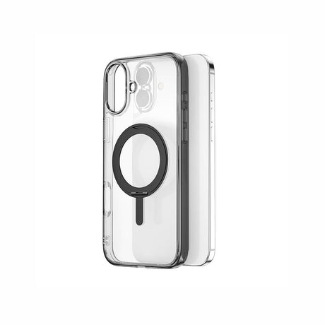 Apple iPhone 16 Plus Kılıf Wiwu MCC-201 iShield Ultra Serisi M-safe Şarj Özellikli Standlı Crystal Sert PC Kapak