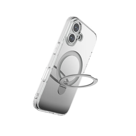 Apple iPhone 16 Plus M-safe Şarj Özellikli Kılıf Raptic Air Stand Serisi Aynalı Arka Yüzey Standlı Kapak