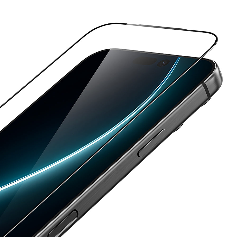Apple iPhone 16 Pro Benks Glass Warrior HD 0.3mm Ultra İnce 0.9mm Kenarları Güçlendirilmiş Cam Ekran Koruyucu + Kolay Uygulama Aparatlı