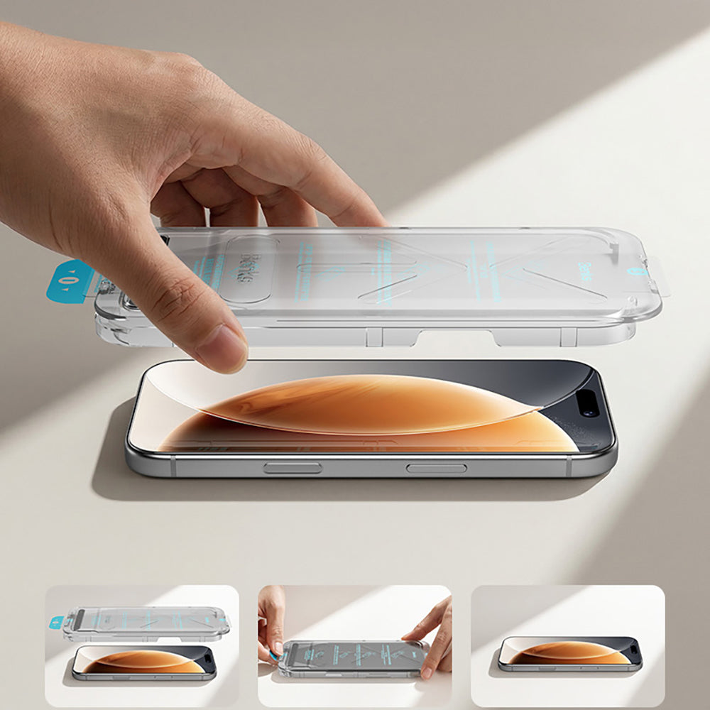 Apple iPhone 16 Pro Benks OmniWarrior Privacy Cam Ekran Koruyucu + Kolay Uygulama Aparatlı