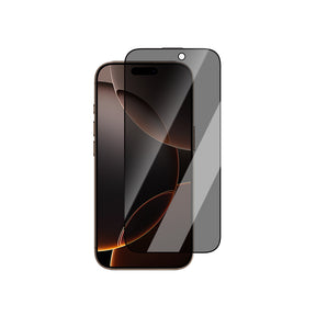 Apple iPhone 16 Pro CaseWorld 0.25mm Privacy 3D Temperli Cam Ekran Koruyucu + Uygulama Aparatlı