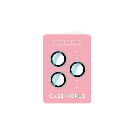 Apple iPhone 16 Pro CaseWorld Alloy Sparkling Diamond Serisi Taşlı Lens Koruyucu