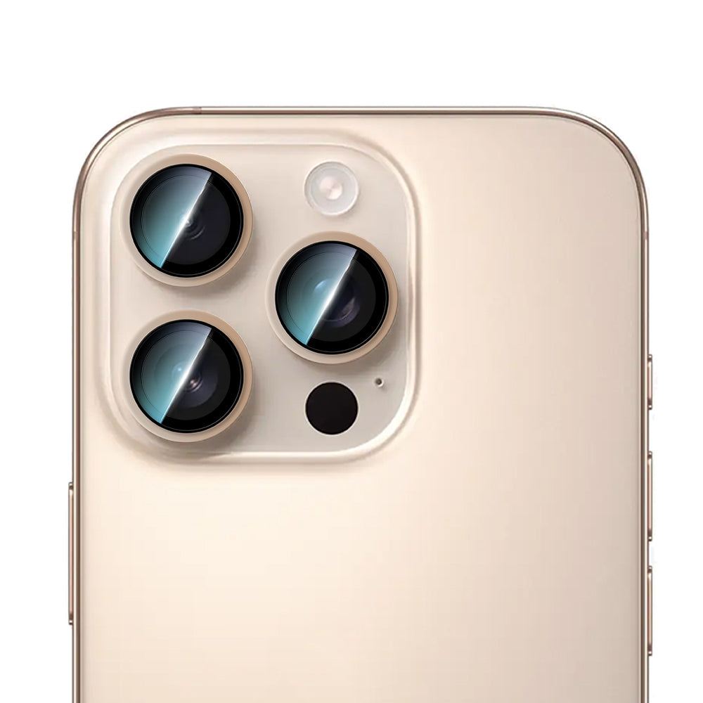 Apple iPhone 16 Pro CaseWorld Alloy Two-Color Serisi Lens Koruyucu