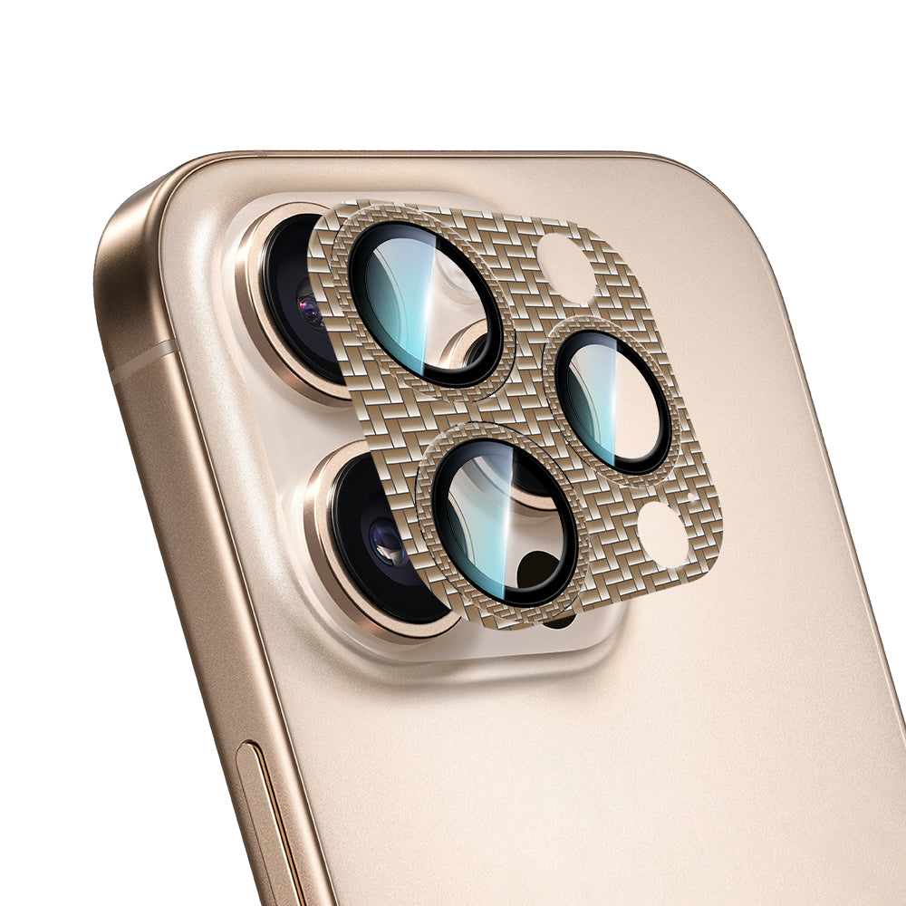 Apple iPhone 16 Pro CaseWorld Karbon Fiber Serisi Anti Reflective Ultra Clear Full Kamera Lens Koruyucu